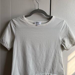 Oat Striped White T-Shirt
